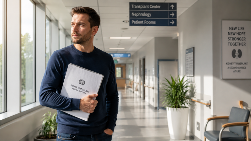 Adult kidney transplant patient reflecting on diagnosis, dialysis, and transplant recovery journey.